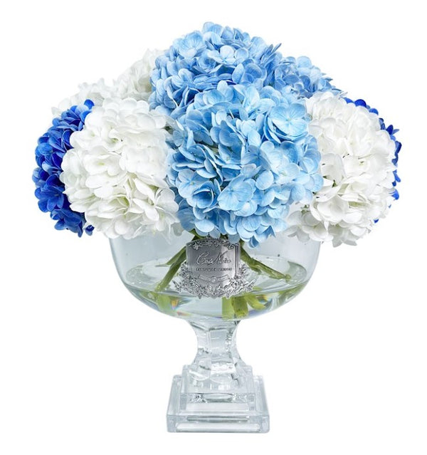 Provence Hydrangea Bouquet - Large Mixed Blue & Silver
