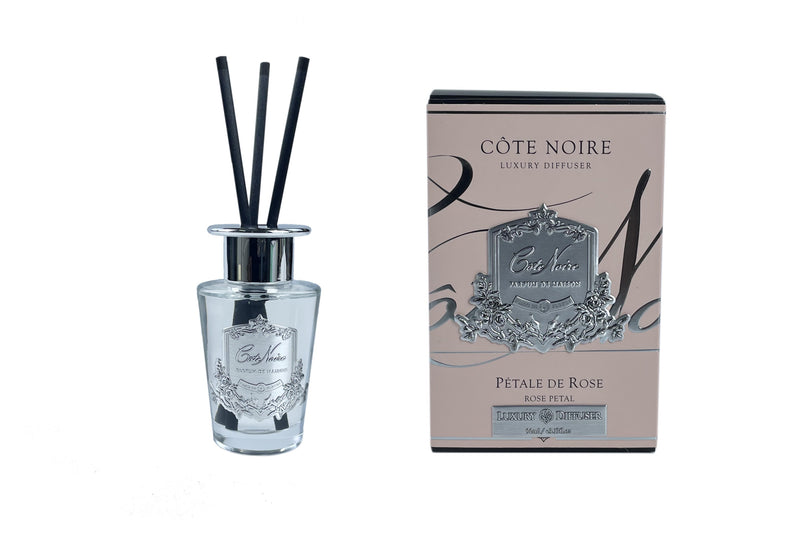 Cote Noire 100ml Diffuser - Silver Badge - Rose Petal - GMSS15007