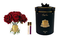 ** NEW ** Cote Noire Premium Bouquet - Red Rose Buds - Clear - Gold Badge - GRB04