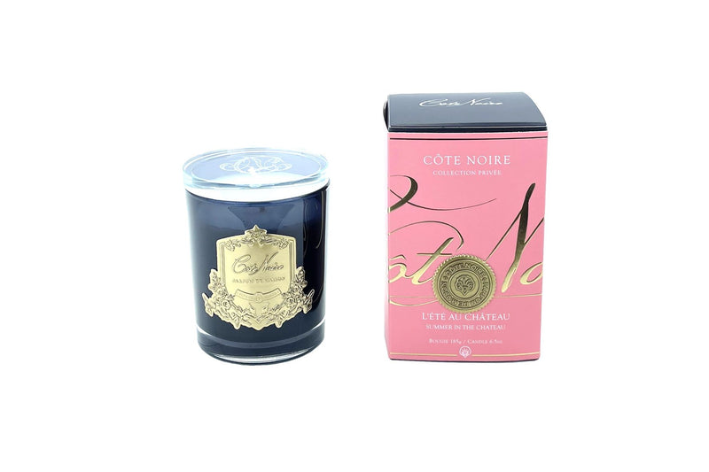 Crystal Glass Lid 185G Soy Blend Candle - Summer in the Chateau - Gold