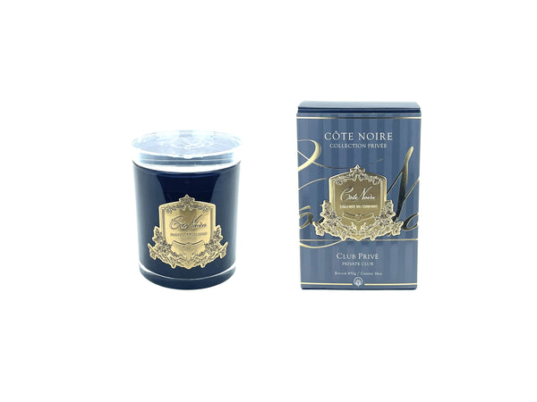 Crystal Glass Lid 450g Soy Blend Candle - Private Club - Gold
