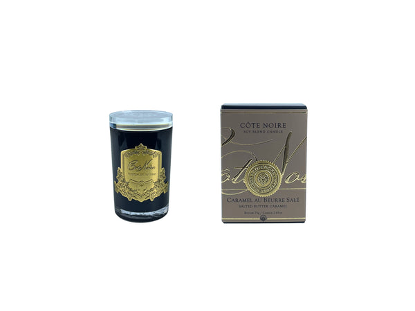 Crystal Glass Lid 75g Soy Blend Candle - Salted Butter Caramel - Gold