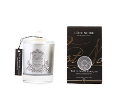 ** BUY 2 GET 1 FREE ** Côte Noire Soy Blend Candle - French Morning Tea 185g Silver