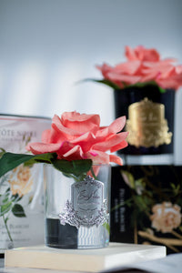 Côte Noire Perfumed Natural Touch Single Rose - Clear - Peach - GMR05