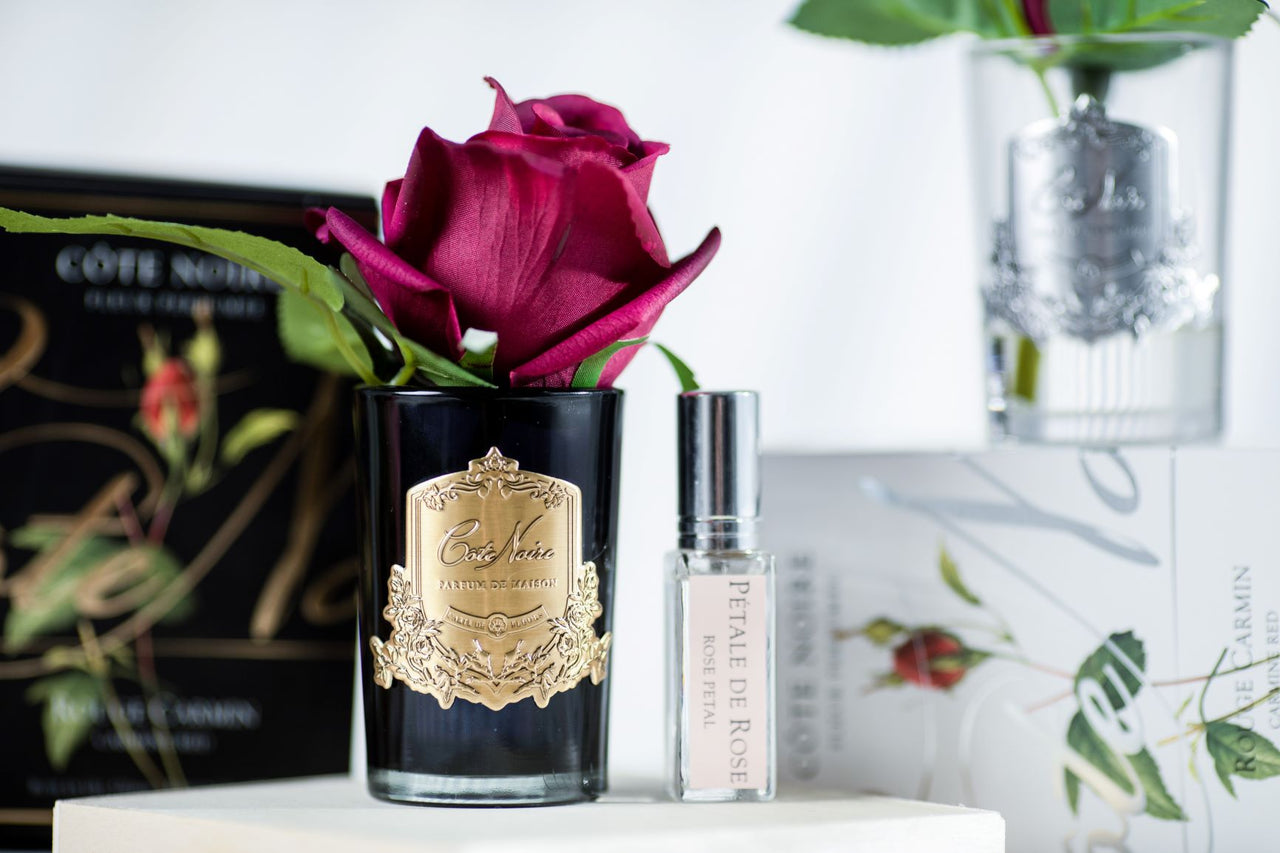Côte Noire Perfumed Natural Touch Rose Bud - Black - Carmine Red - GMRB44