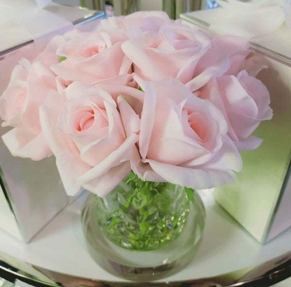 Cote Noire - Herringbone Flower - Rose Buds - Clear - French Pink - HCF23