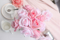 Cote Noire  Herringbone Flower - Mixed Rose Buds - Clear - HCF09