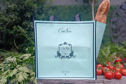 LARGE COTE NOIRE TOTE CARRY BAG - JADE & BLACK