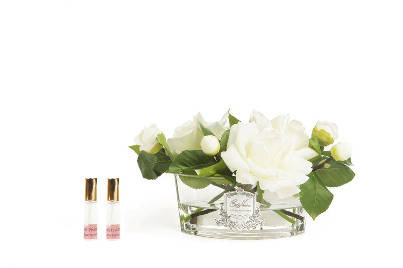 Cote Noire - Luxury Range Oval - Ivory White Roses - LOV01