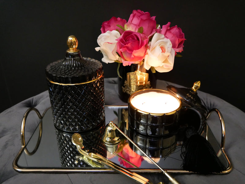 Art Deco Candle - Black - Queen of the Night  - GML45004