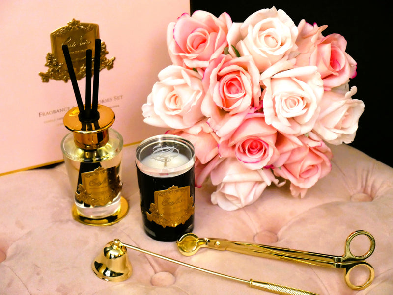 Luxury Gift set with candle snuffer and wick trimmer - Pink - Rose des Charente - GFA02