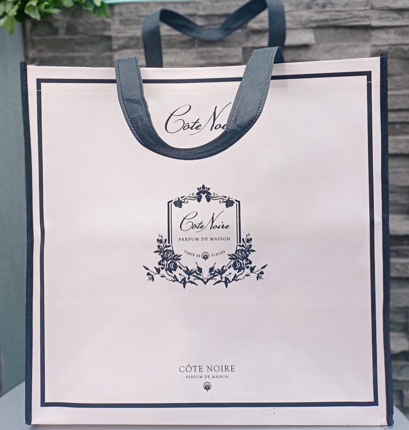 LARGE COTE NOIRE TOTE CARRY BAG - PINK & BLACK