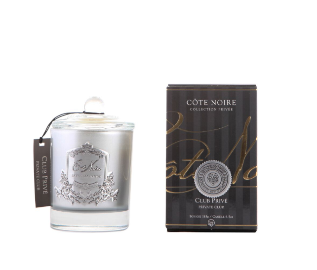 ** BUY 2 GET 1 FREE ** 185g Soy Blend Candle - Private Club - Silver