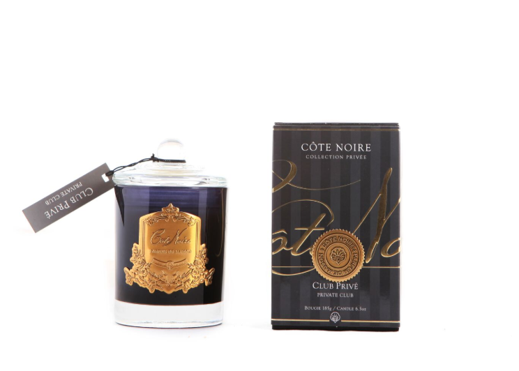 Côte Noire 185g Soy Blend Candle - Private Club - Gold -
