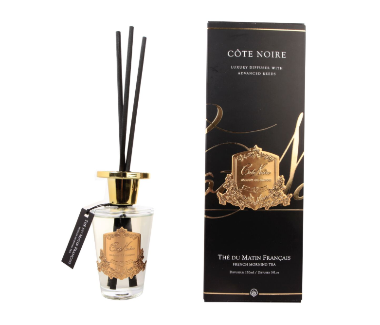 Côte Noire 150ml Diffuser Set - French Morning Tea - Gold - GMDL15001