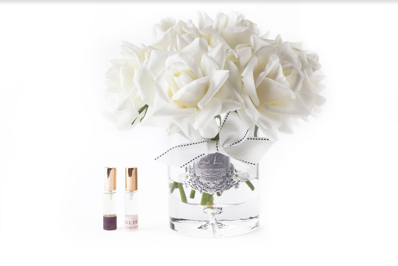 Luxury Grand Bouquet - Silver badge - Ivory - NAVY Box - LTW01