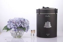 Cote Noire - Luxury Range Hydrangea's - Blue - Crystal Vase - LHY05