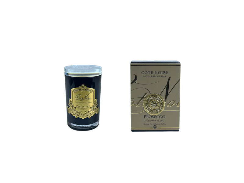 Crystal Glass Lid 75g Soy Blend Candle - Prosecco - Gold