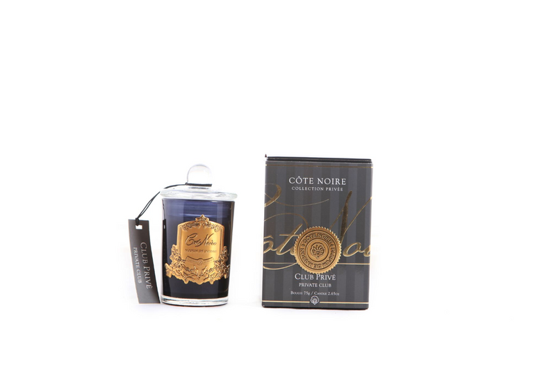 Côte Noire 75g Soy Blend Candle- Private Club - Gold
