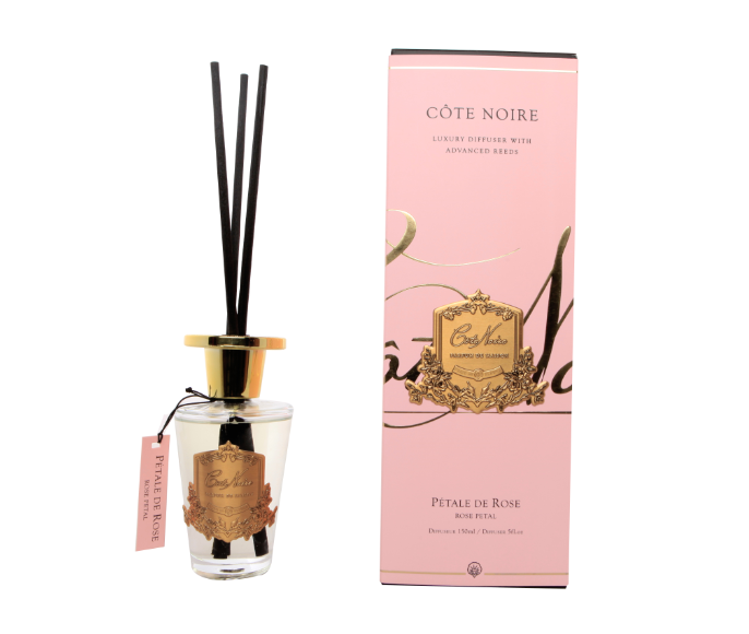 Côte Noire 150ml Diffuser Set- Rose Petal Gold