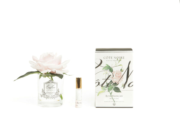 Côte Noire Perfumed Natural Touch Single Rose - Clear- French Pink - GMR06
