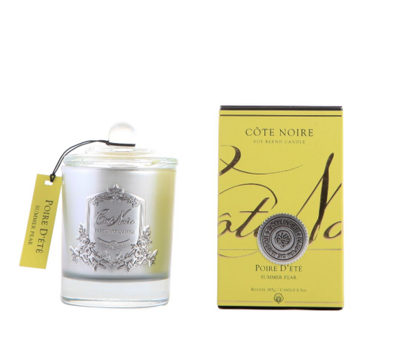** BUY 2 GET 1 FREE ** 185g Soy Blend Candle - Summer Pear - Silver